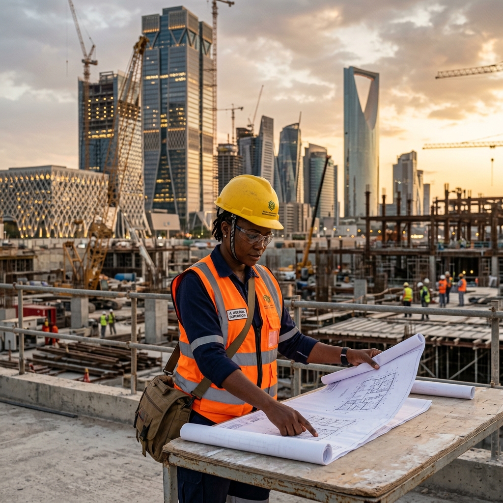Modern architecture and engineering projects in Riyadh, Saudi Arabia